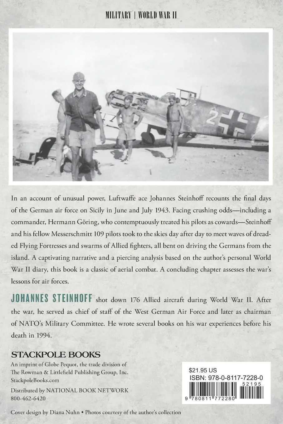 Rückseite: 9780811772280 | Messerschmitts Over Sicily | Johannes Steinhoff | Taschenbuch | 2023
