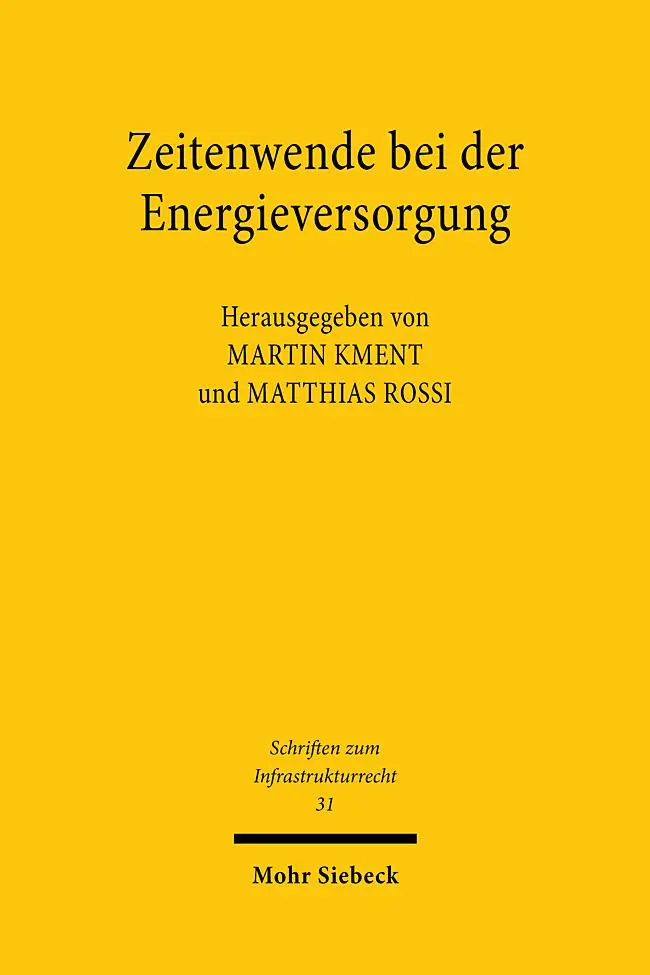 Cover: 9783161632280 | Zeitenwende bei der Energieversorgung | Martin Kment (u. a.) | Buch