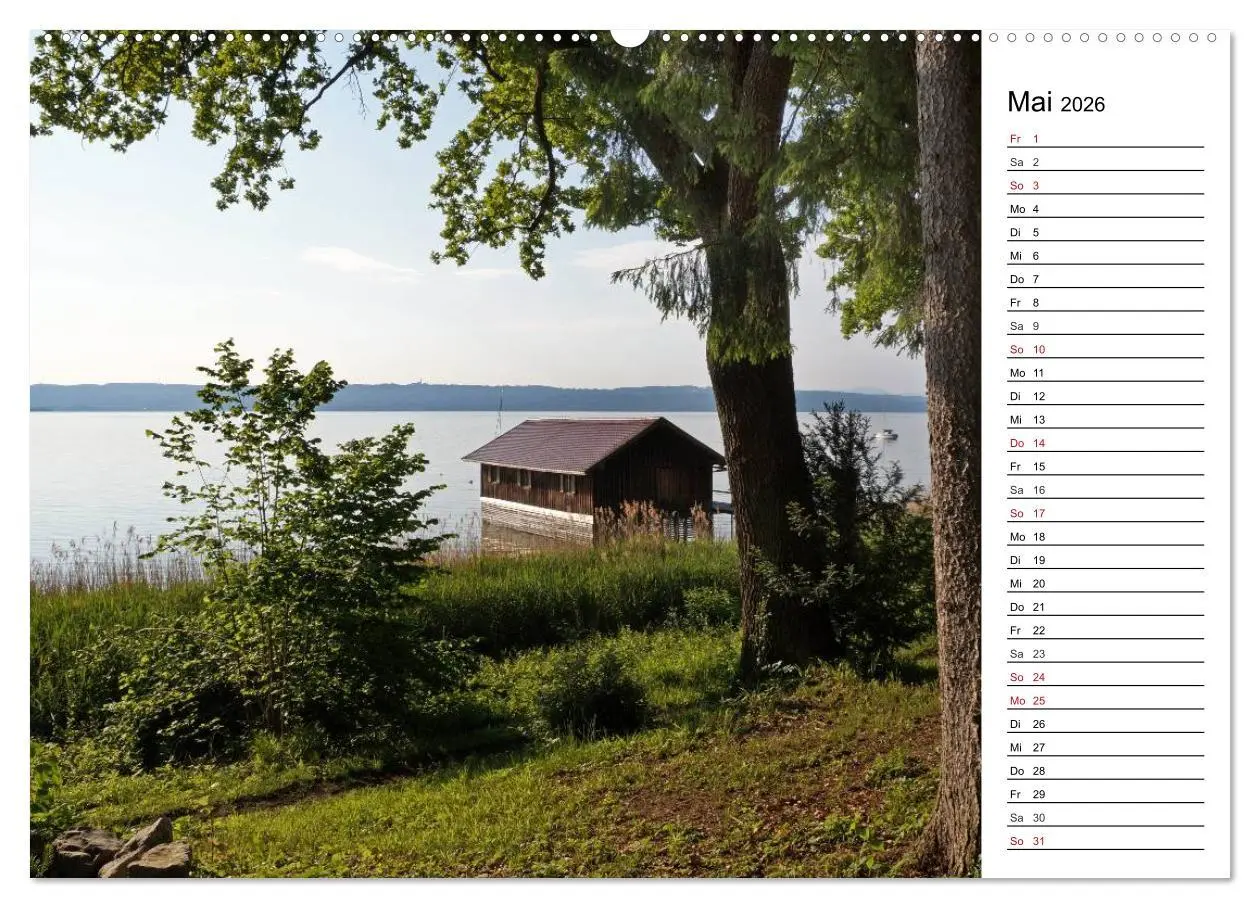 Bild: 9783457982280 | Seestärke - Der Ammersee (Wandkalender 2026 DIN A2 quer), CALVENDO...