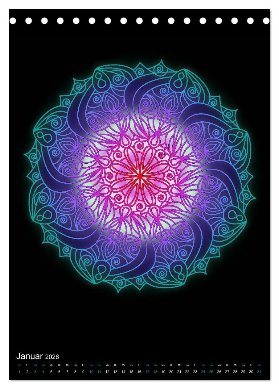 Bild: 9783516382280 | Mandala-Kalender 2026 (Tischkalender 2026 DIN A5 hoch), CALVENDO...