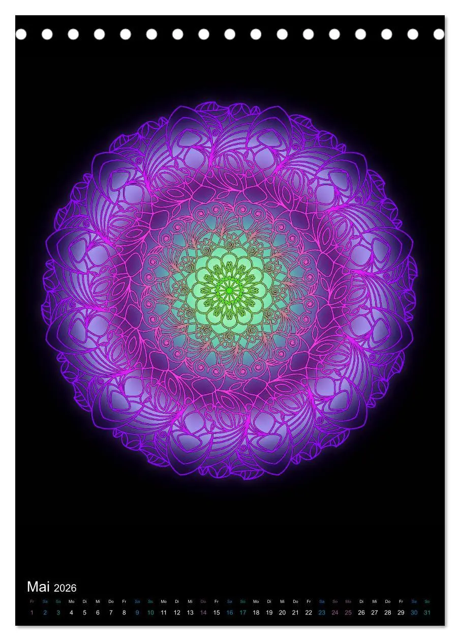 Bild: 9783516382280 | Mandala-Kalender 2026 (Tischkalender 2026 DIN A5 hoch), CALVENDO...