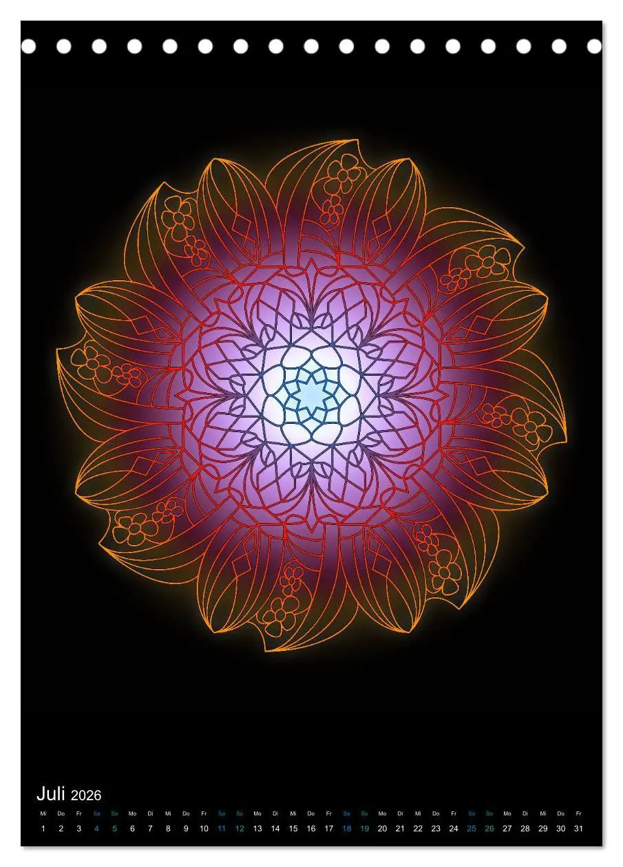 Bild: 9783516382280 | Mandala-Kalender 2026 (Tischkalender 2026 DIN A5 hoch), CALVENDO...