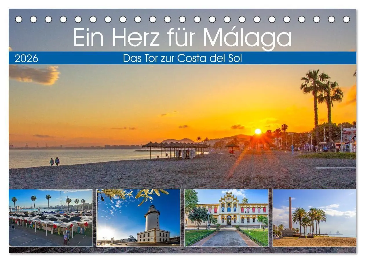 Cover: 9783516692280 | Ein Herz für Málaga (Tischkalender 2026 DIN A5 quer), CALVENDO...