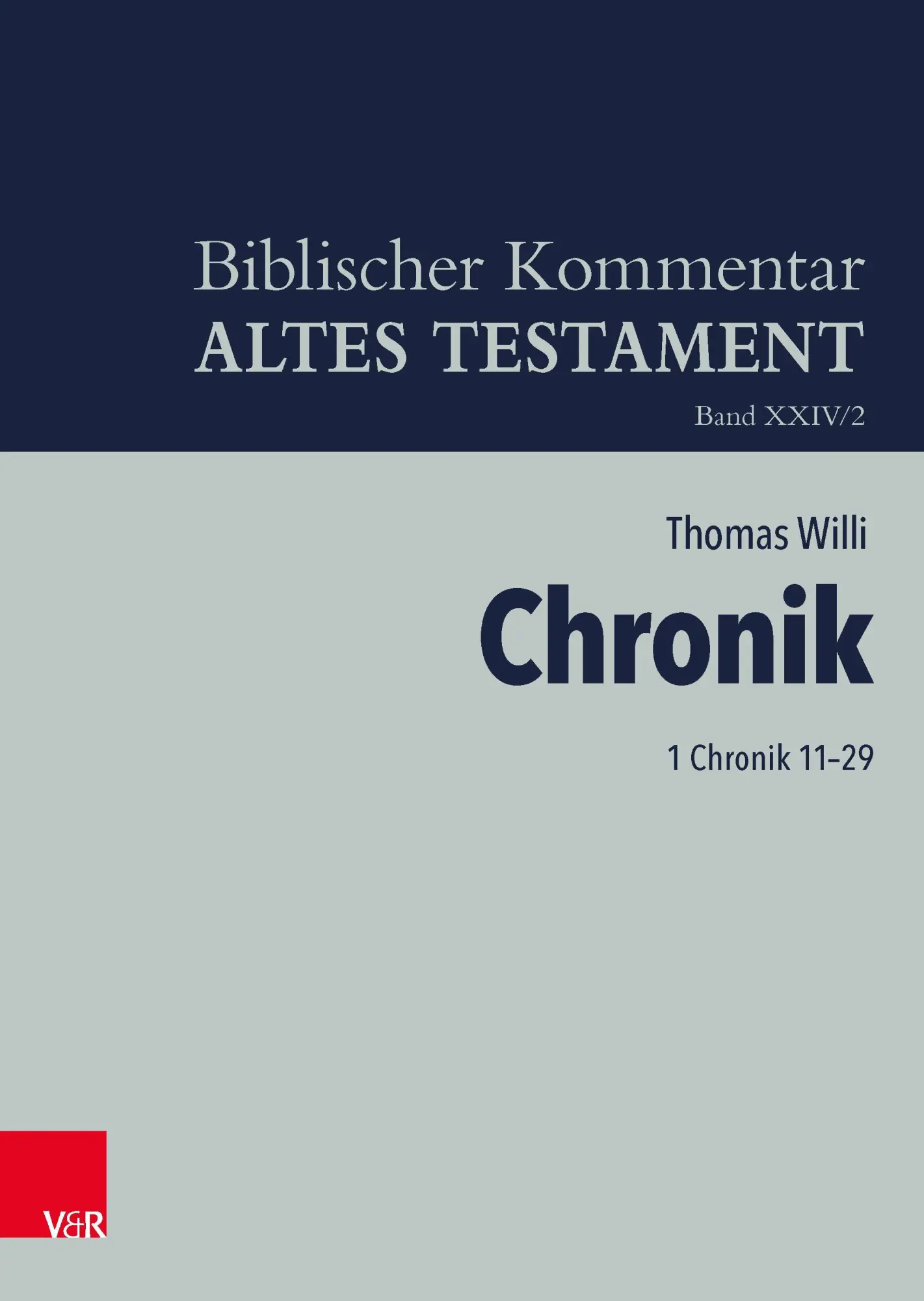 Cover: 9783525502280 | Chronik (1 Chronik 11-29) | Thomas Willi | Buch | XX | Deutsch | 2026