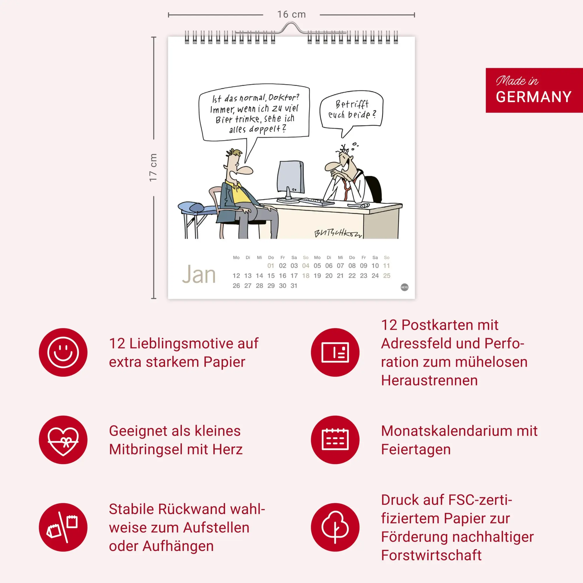 Bild: 9783756412280 | Peter Butschkow: Bier her Postkartenkalender 2026 | Peter Butschkow