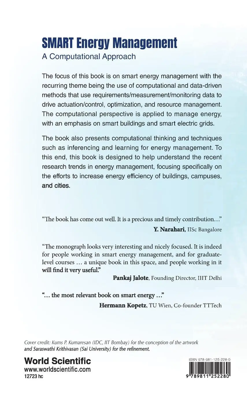 Rückseite: 9789811252280 | SMART ENERGY MANAGEMENT | A COMPUTATIONAL APPROACH | Ramamritham