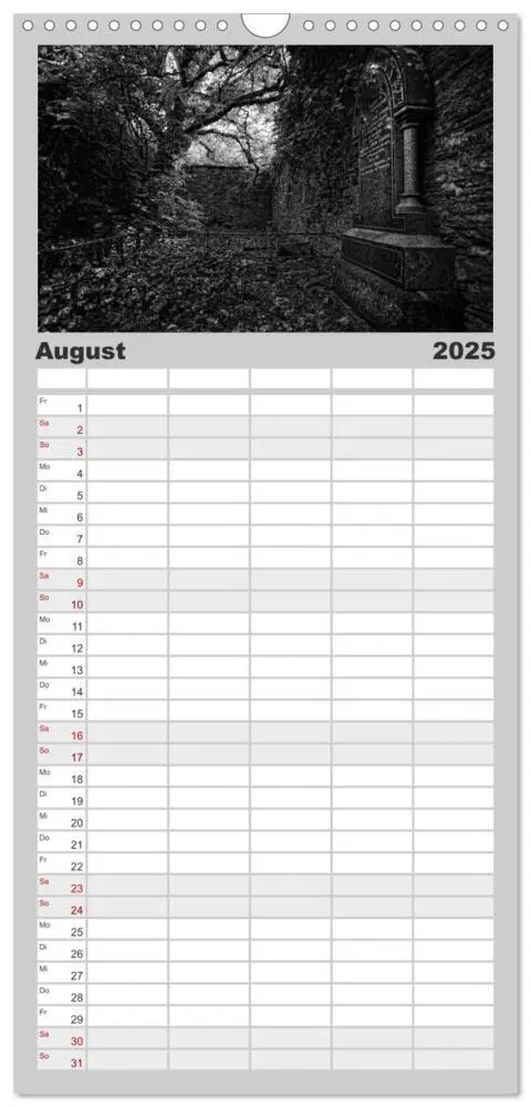 Bild: 9783457112380 | Familienplaner 2025 - Gothic Fantasy mit 5 Spalten (Wandkalender,...