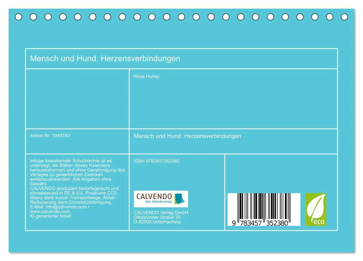Bild: 9783457352380 | Mensch und Hund. Herzensverbindungen (Tischkalender 2026 DIN A5...