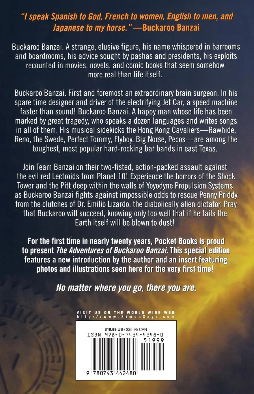 Rückseite: 9780743442480 | The Adventures of Buckaroo Banzai | Earl M Rauch | Taschenbuch | 2001