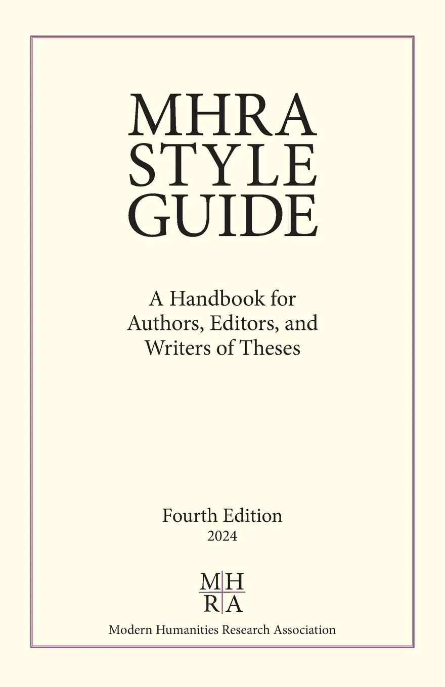Cover: 9781839542480 | MHRA Style Guide | The Modern Humanities Research Associati | Buch