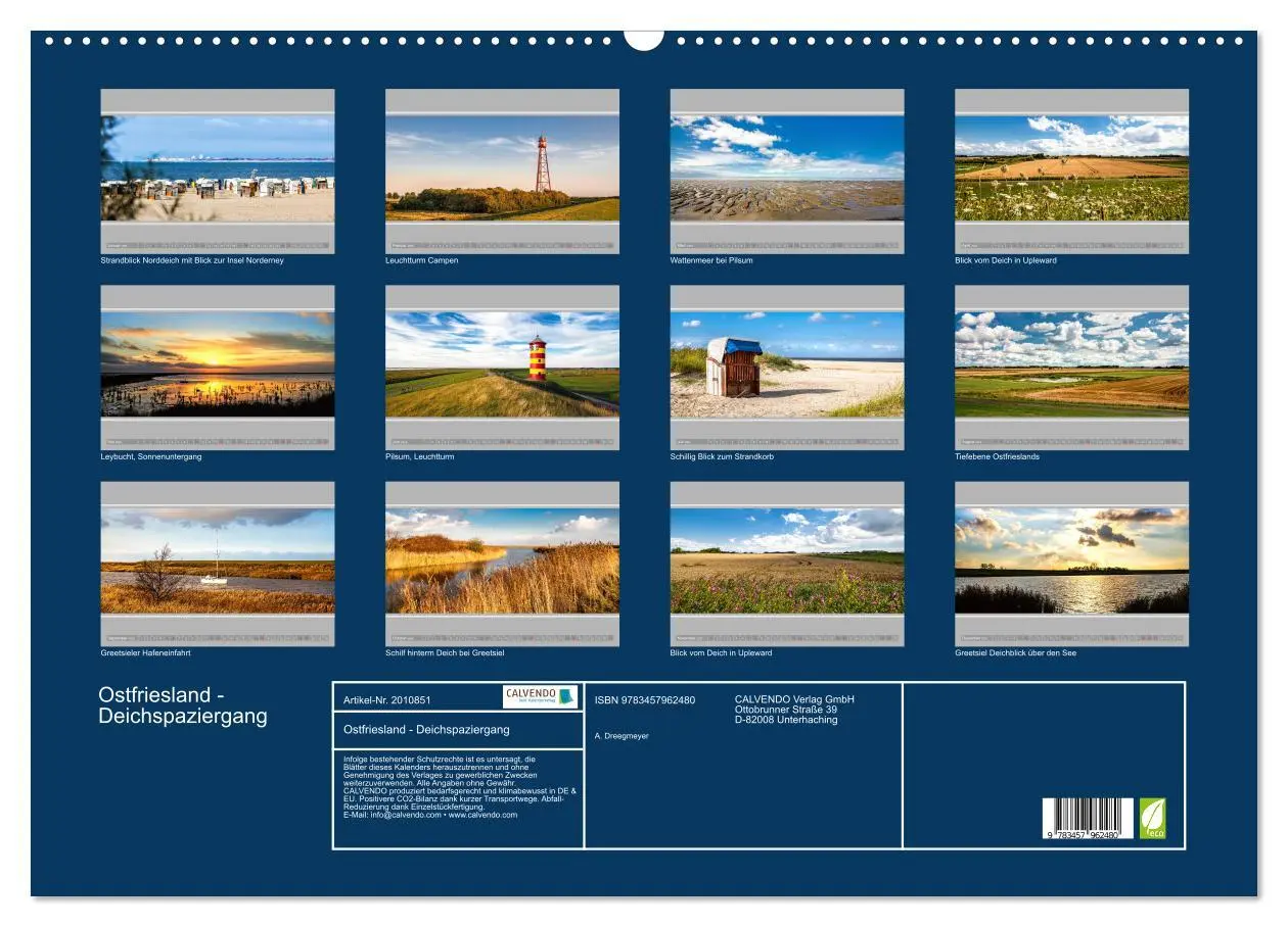 Bild: 9783457962480 | Ostfriesland - Deichspaziergang (Wandkalender 2026 DIN A2 quer),...