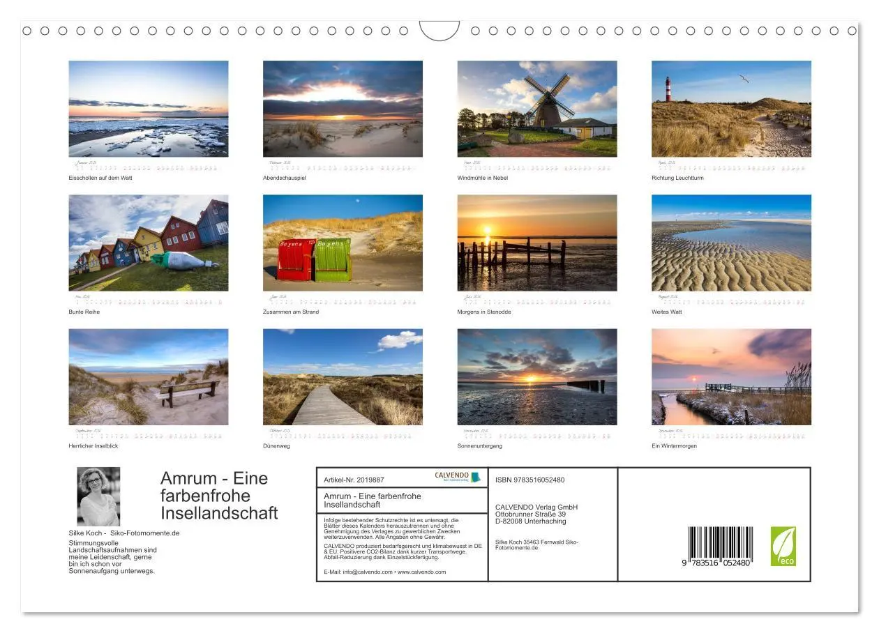 Bild: 9783516052480 | Amrum - Eine farbenfrohe Insellandschaft (Wandkalender 2026 DIN A3...