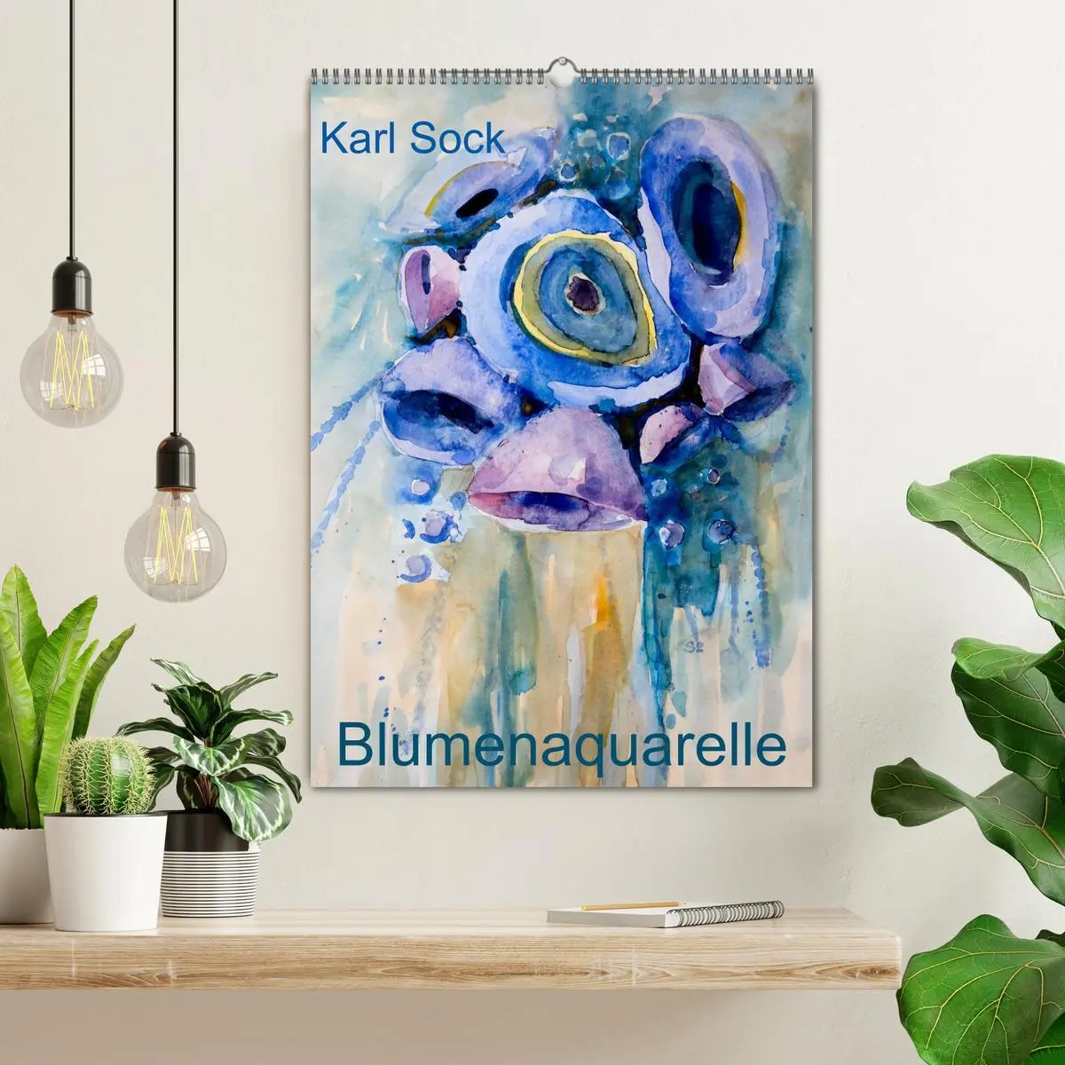 Bild: 9783516432480 | Karl Sock Blumenaquarelle (Wandkalender 2026 DIN A2 hoch), CALVENDO...