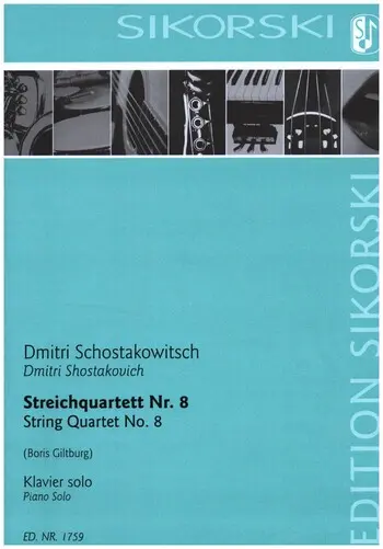 Cover: 9790003042480 | String Quartet No. 8 | Dimitri Shostakovich | Buch | Boosey and Hawkes