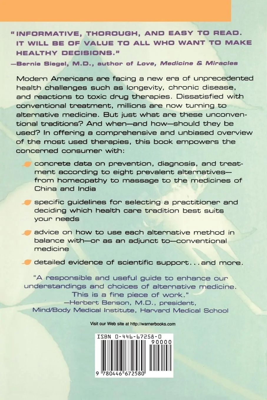 Rückseite: 9780446672580 | Amer Holistic Health Assoc Compl Gde to Alternative Medicine | Buch