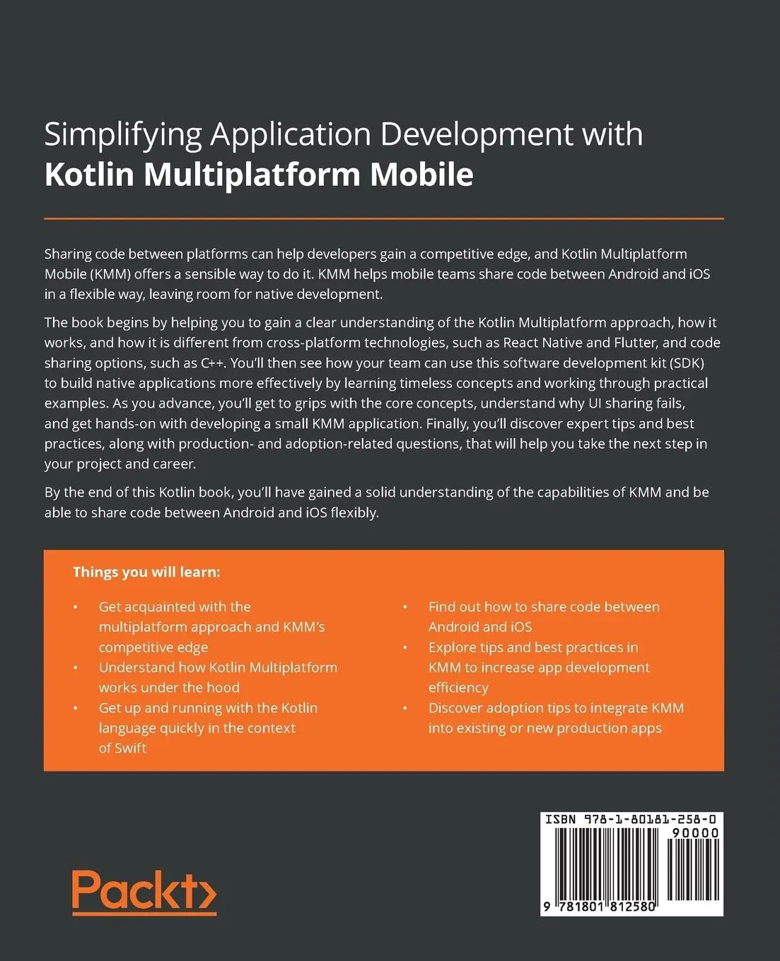 Rückseite: 9781801812580 | Simplifying Application Development with Kotlin Multiplatform Mobile