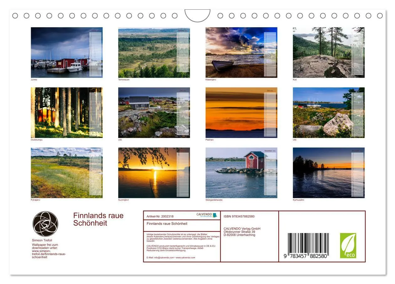 Bild: 9783457882580 | Finnlands raue Schönheit (Wandkalender 2026 DIN A4 quer), CALVENDO...