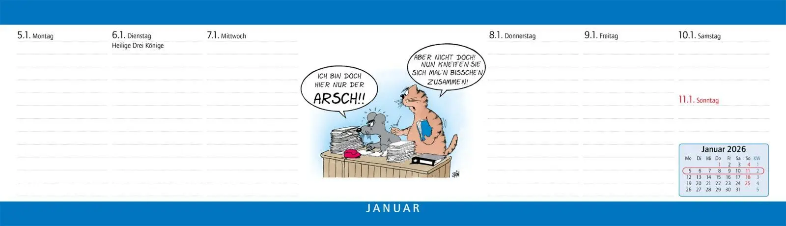 Bild: 9783830322580 | Uli Stein Wochenplaner 2026: Tischkalender | Uli Stein | Kalender