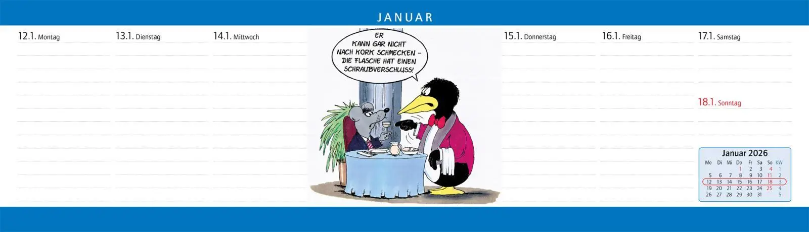 Bild: 9783830322580 | Uli Stein Wochenplaner 2026: Tischkalender | Uli Stein | Kalender