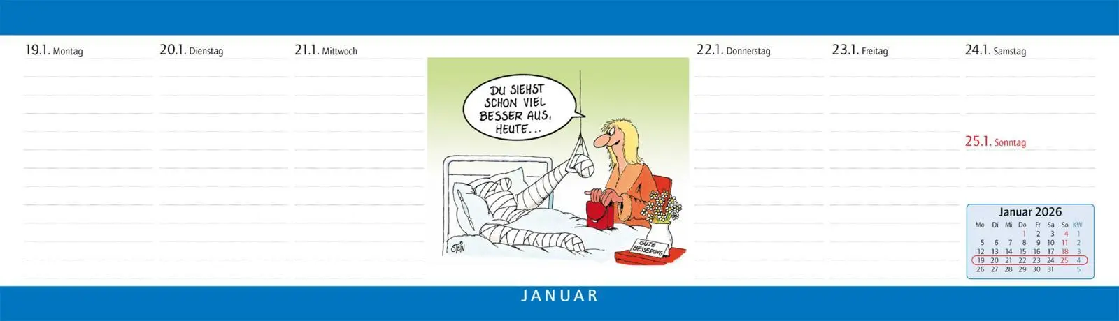 Bild: 9783830322580 | Uli Stein Wochenplaner 2026: Tischkalender | Uli Stein | Kalender