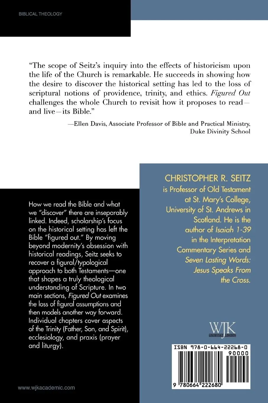 Rückseite: 9780664222680 | Figured Out | Typology and Providence in Christian Scripture | Seitz