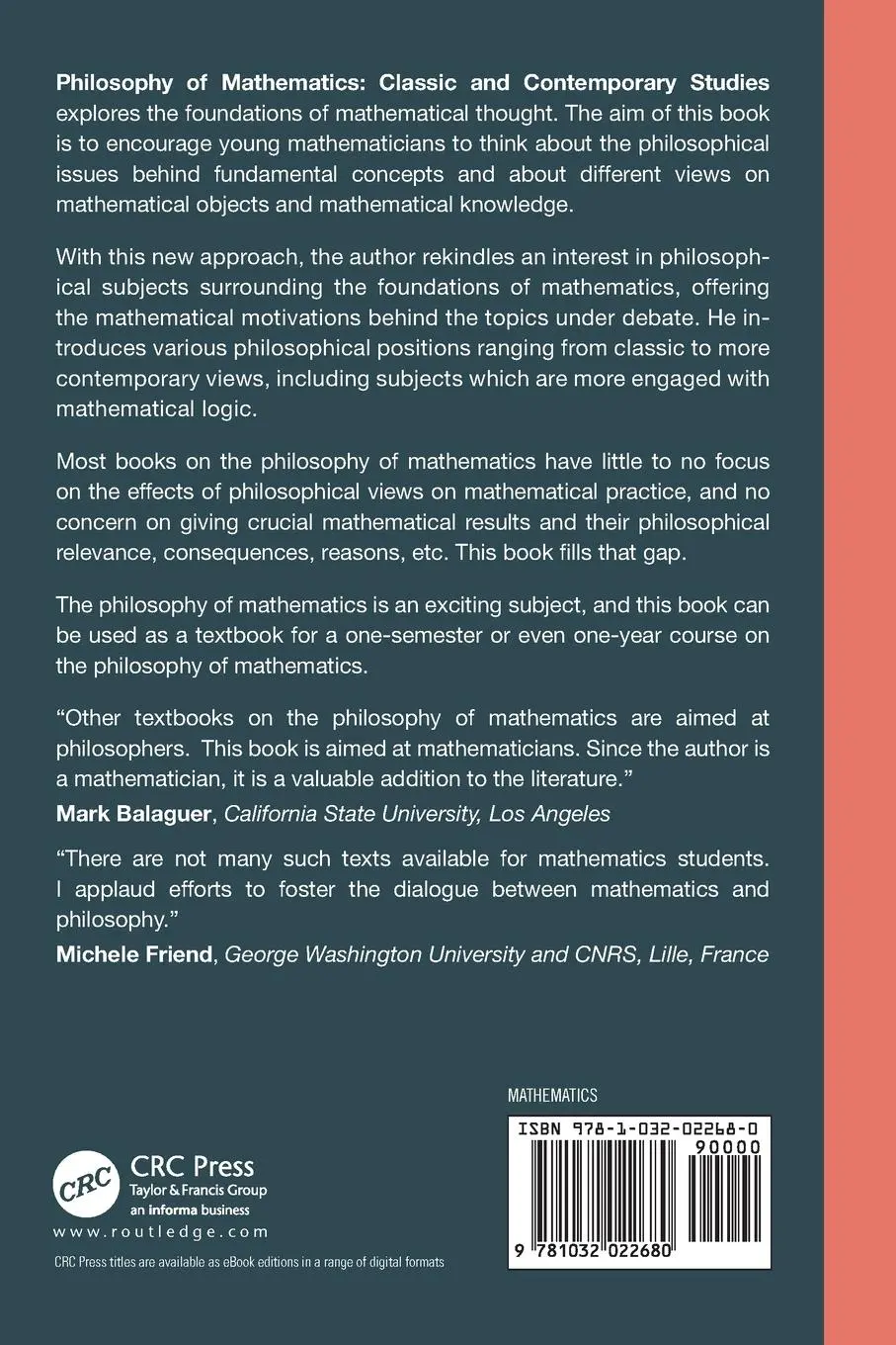 Rückseite: 9781032022680 | Philosophy of Mathematics | Classic and Contemporary Studies | Cevik