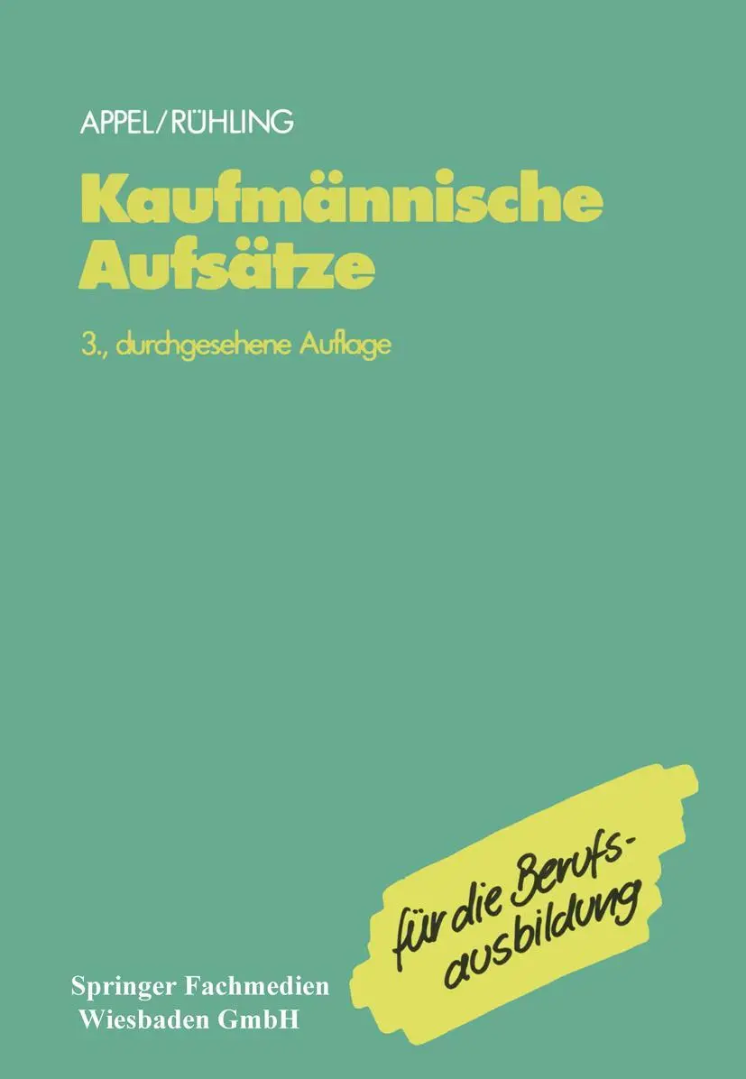 Cover: 9783409972680 | Kaufmännische Aufsätze | Jo Appel | Taschenbuch | 117 S. | Deutsch
