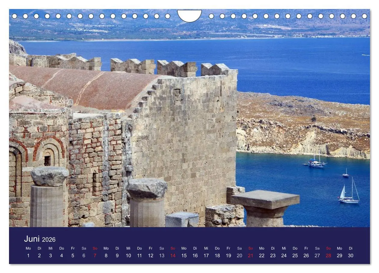 Bild: 9783516102680 | Rhodos mit Lindos und Symi (Wandkalender 2026 DIN A4 quer),...