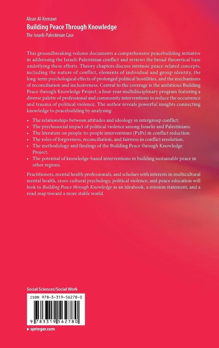 Rückseite: 9783319562780 | Building Peace Through Knowledge | The Israeli-Palestinian Case | Buch