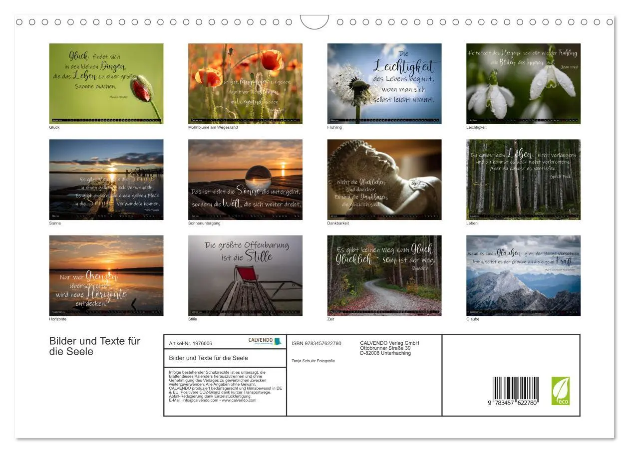 Bild: 9783457622780 | Bilder und Texte für die Seele (Wandkalender 2026 DIN A3 quer),...
