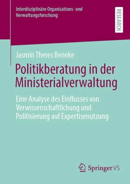 Cover: 9783658512880 | Politikberatung in der Ministerialverwaltung | Jasmin Theres Beneke