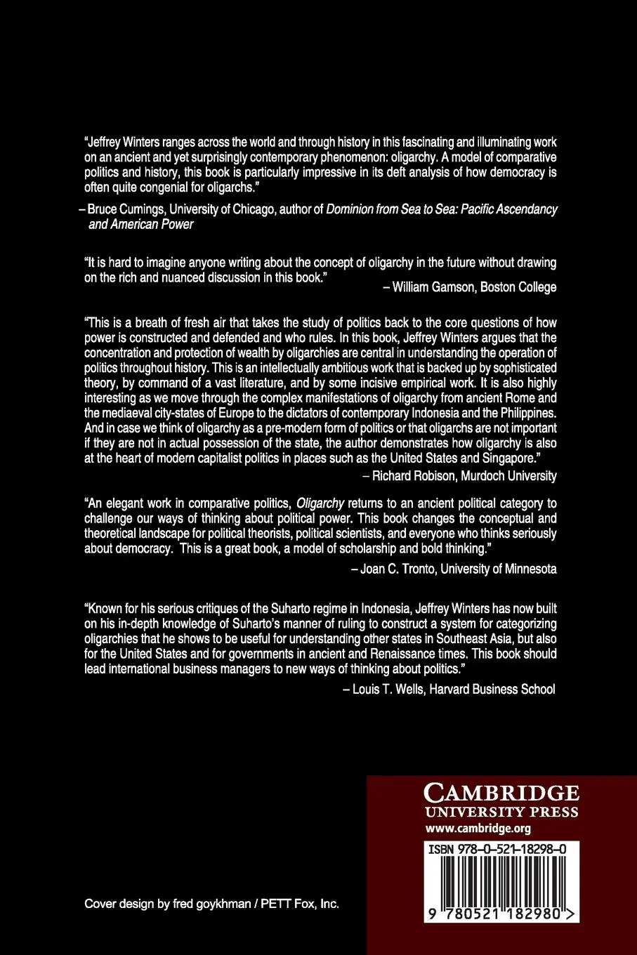 Rückseite: 9780521182980 | Oligarchy | Jeffrey A Winters | Taschenbuch | Kartoniert / Broschiert
