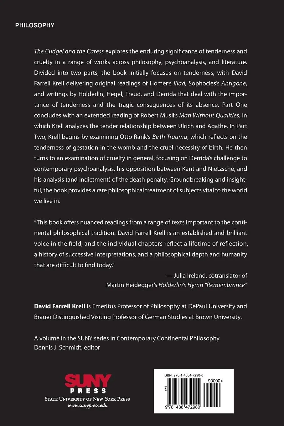 Rückseite: 9781438472980 | The Cudgel and the Caress | Reflections on Cruelty and Tenderness