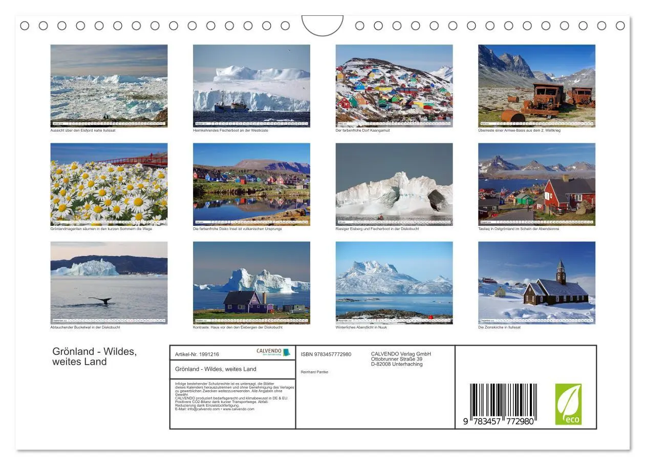 Bild: 9783457772980 | Grönland - Wildes, weites Land (Wandkalender 2026 DIN A4 quer),...