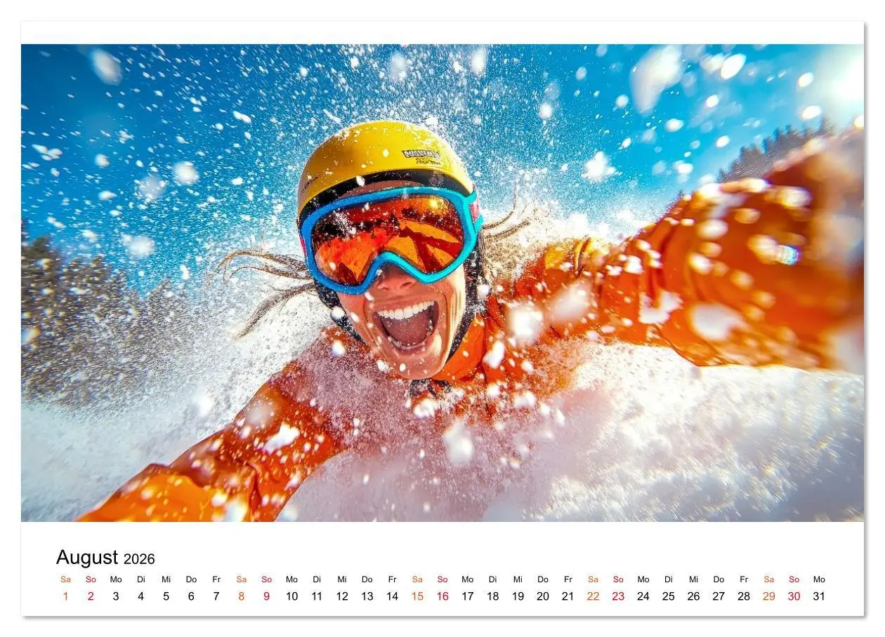 Bild: 9783516622980 | Skifahren - endlich Schnee (Wandkalender 2026 DIN A4 quer),...