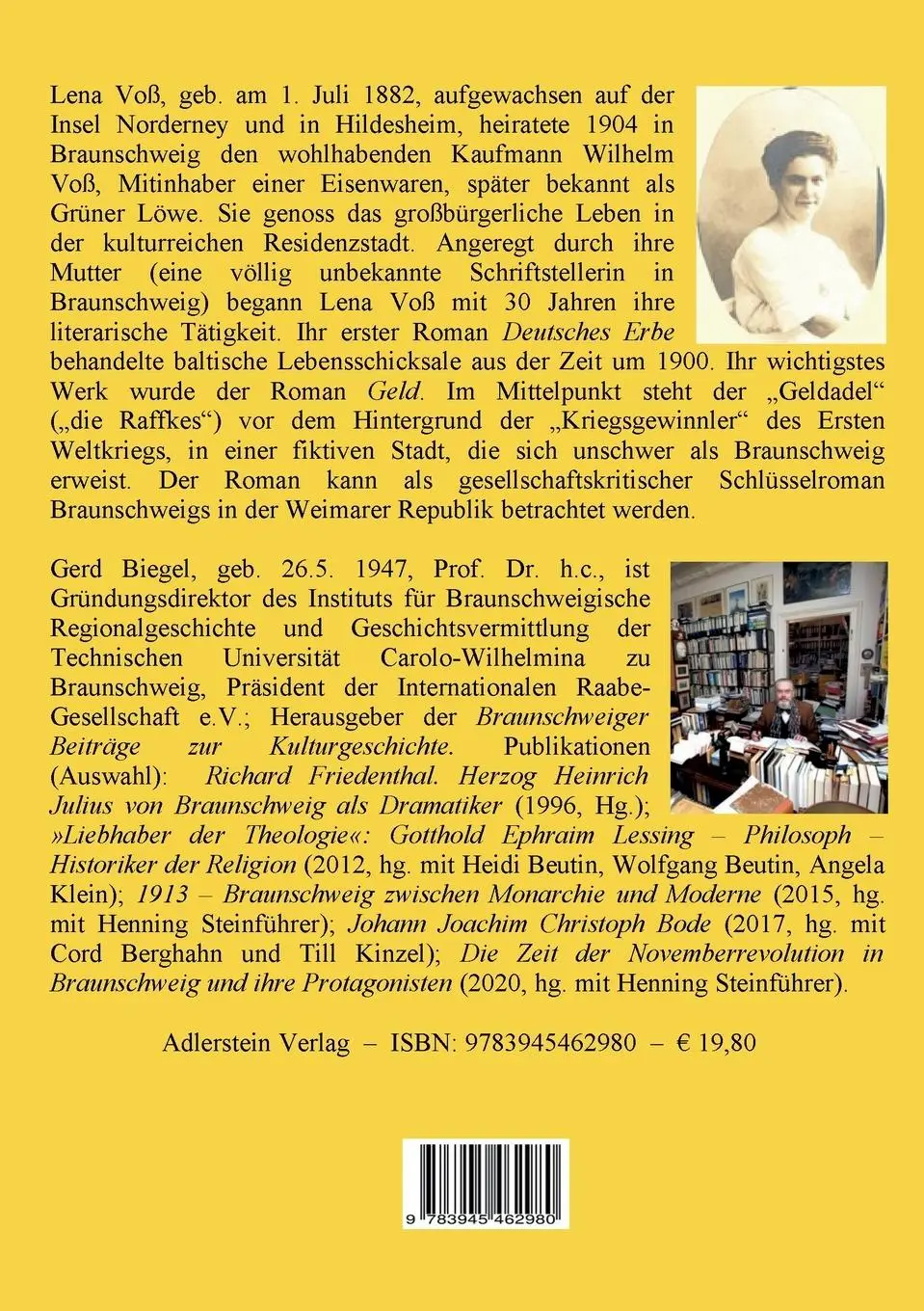 Rückseite: 9783945462980 | GELD | Lena Voss | Taschenbuch | 308 S. | Deutsch | 2023 | Adlerstein