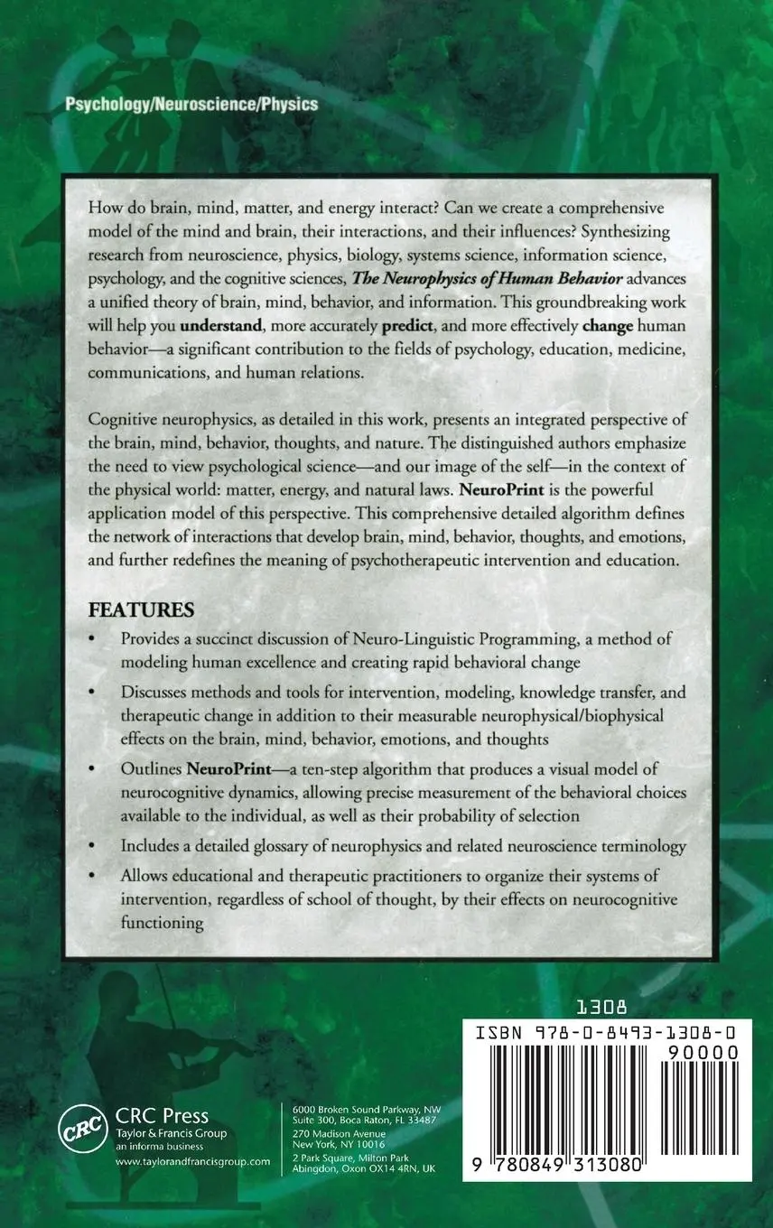 Rückseite: 9780849313080 | The Neurophysics of Human Behavior | Mark E. Furman (u. a.) | Buch