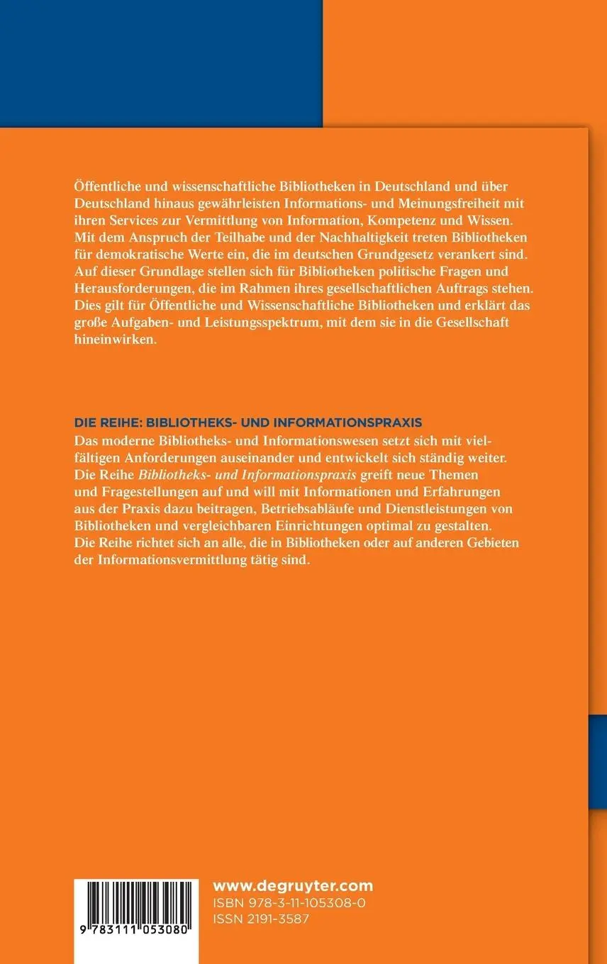 Rückseite: 9783111053080 | Demokratie und Politik in Öffentlichen und Wissenschaftlichen...