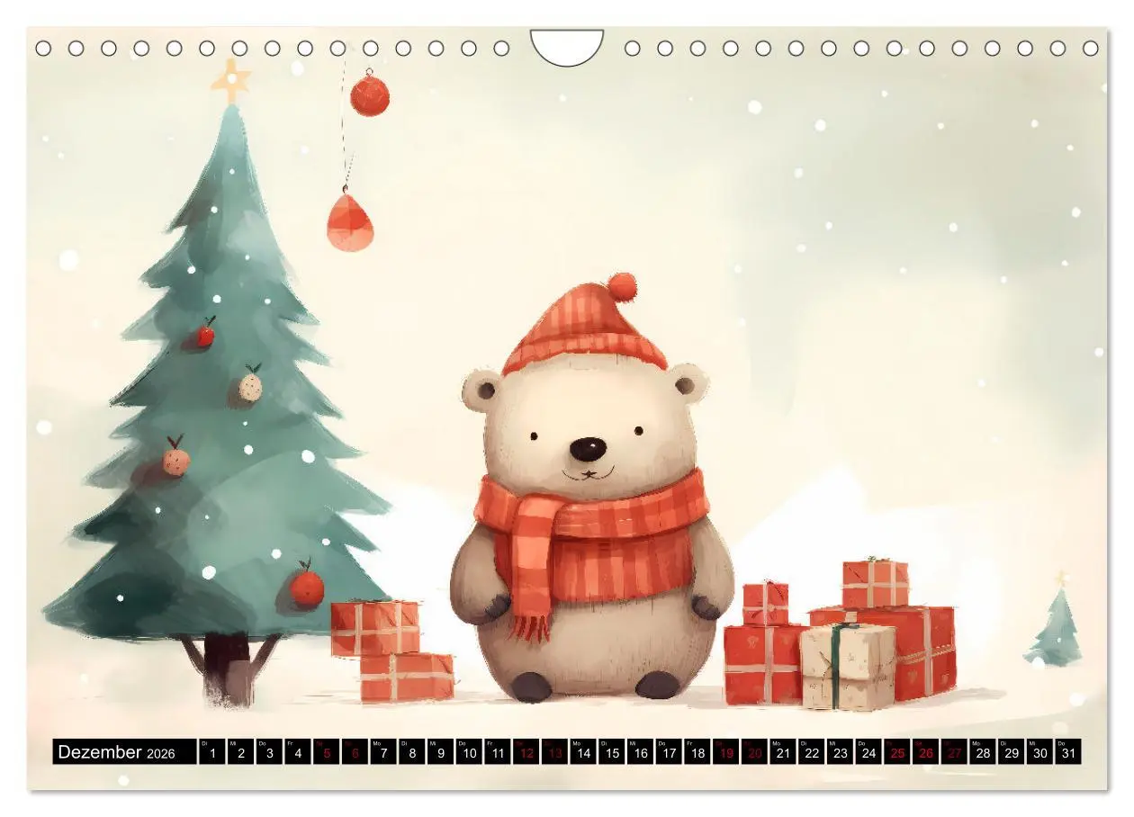 Bild: 9783457353080 | Bärige Illustrationen (Wandkalender 2026 DIN A4 quer), CALVENDO...