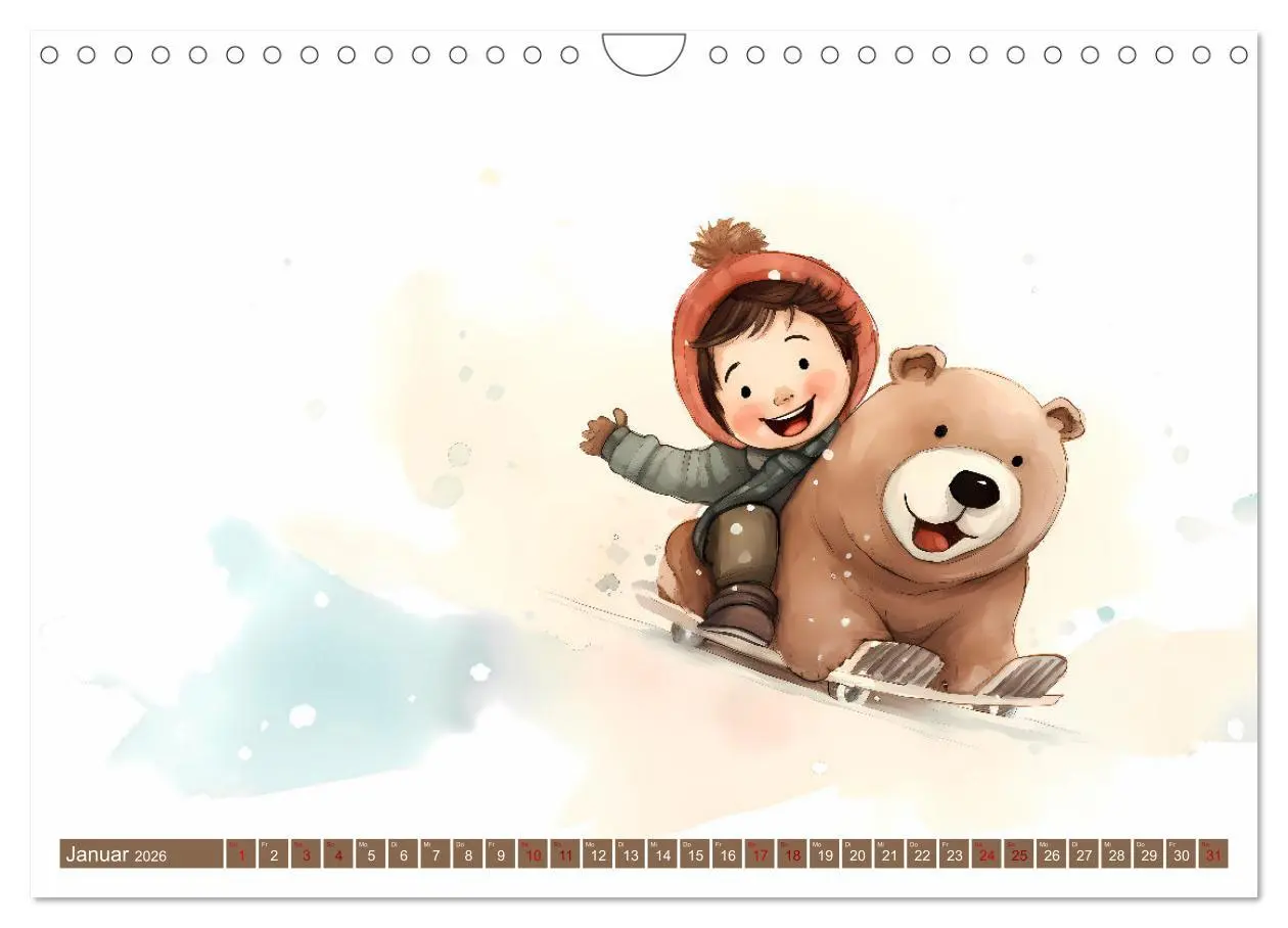 Bild: 9783457353080 | Bärige Illustrationen (Wandkalender 2026 DIN A4 quer), CALVENDO...