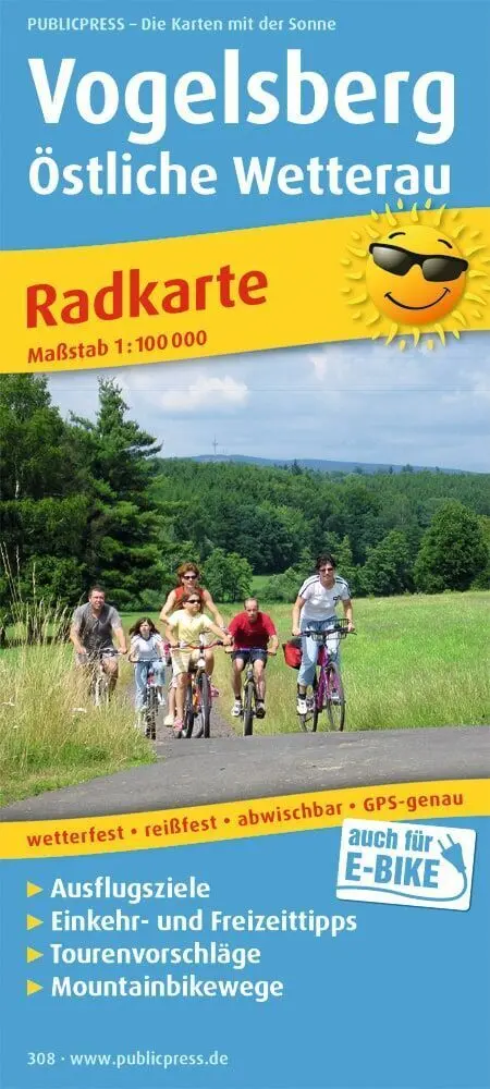 Cover: 9783899203080 | Publicpress Radkarte Vogelsberg, Östliche Wetterau 1:100.000 | Deutsch