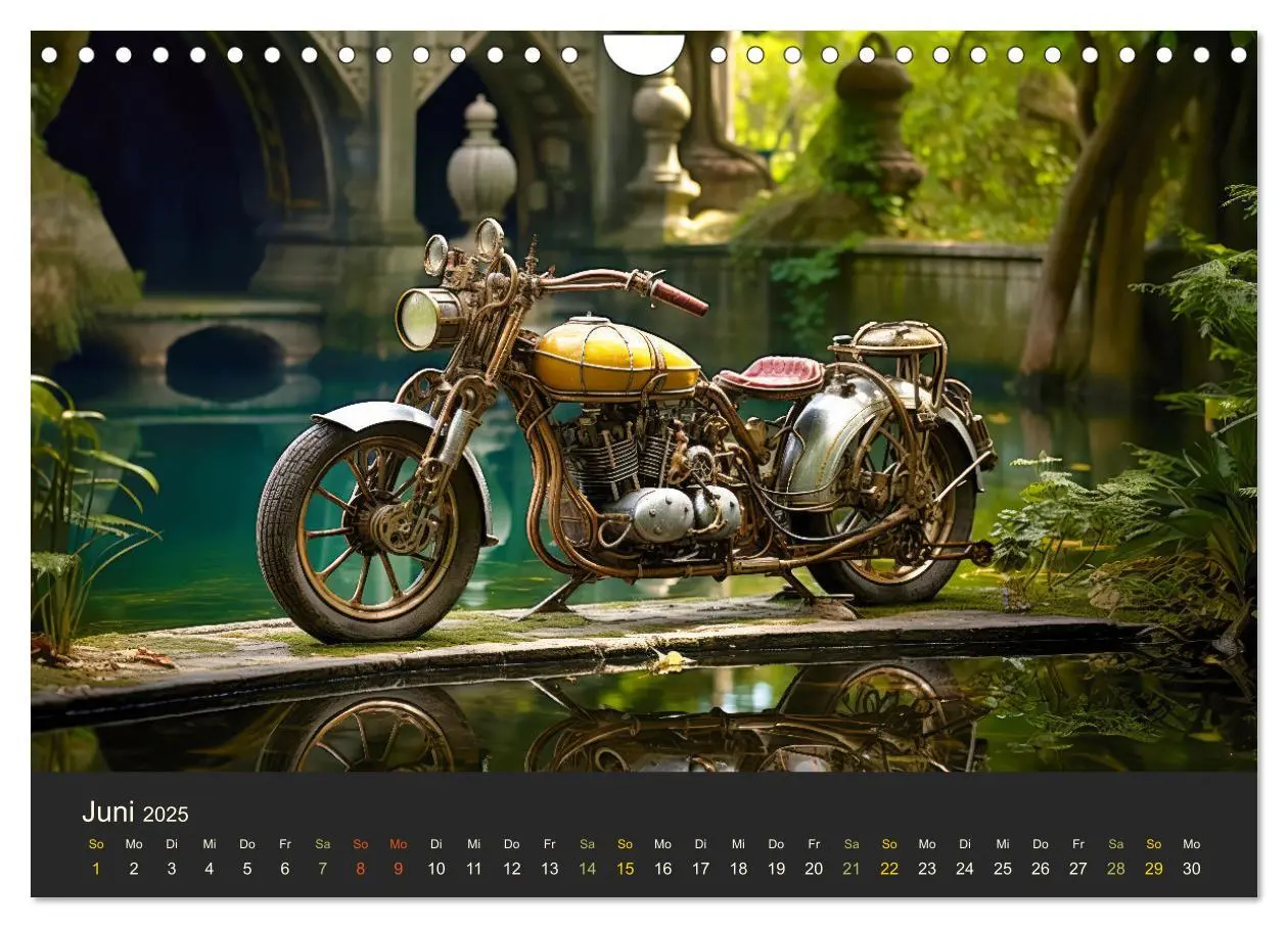 Bild: 9783435013180 | Steampunk Motorräder (Wandkalender 2025 DIN A4 quer), CALVENDO...