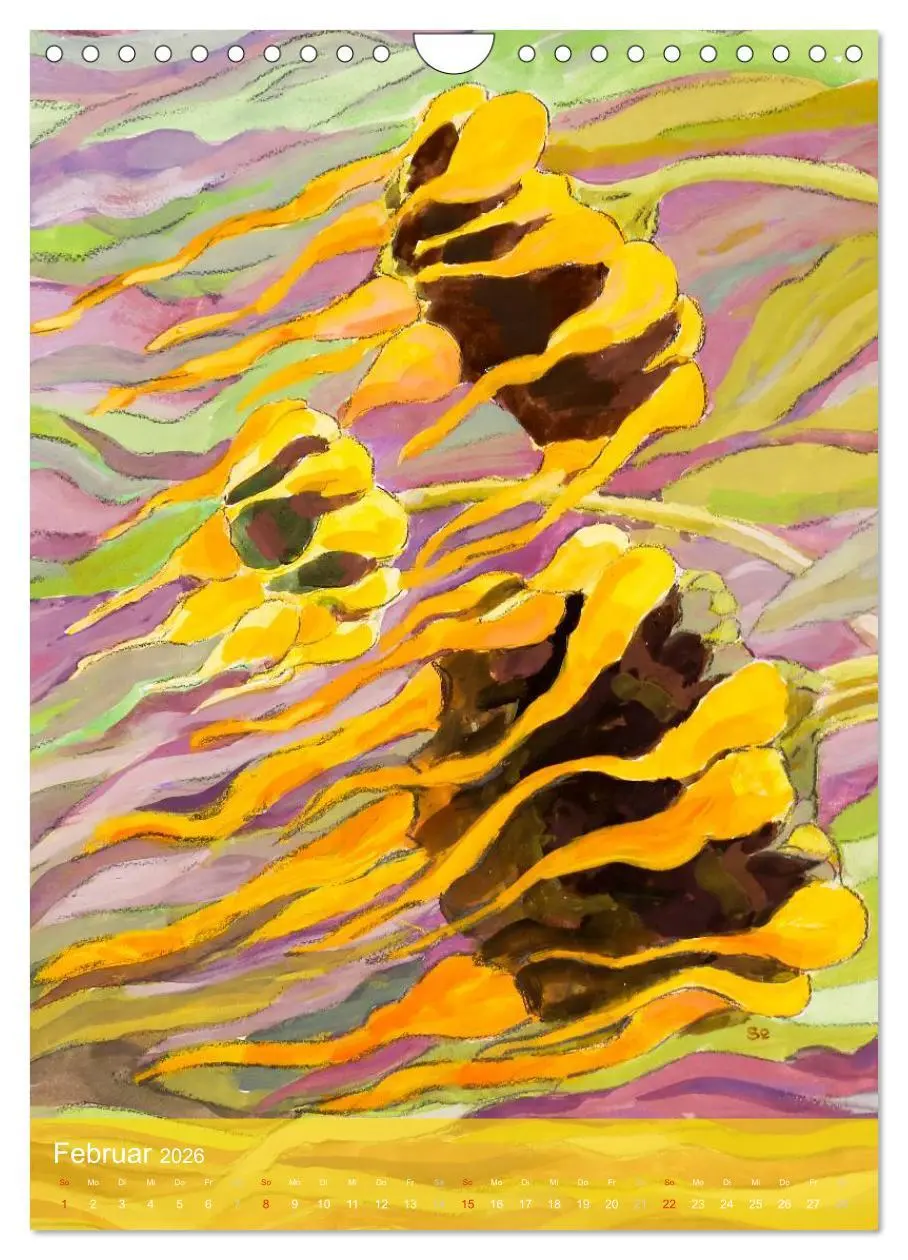 Bild: 9783516433180 | Karl Sock Blumenaquarelle (Wandkalender 2026 DIN A4 hoch), CALVENDO...