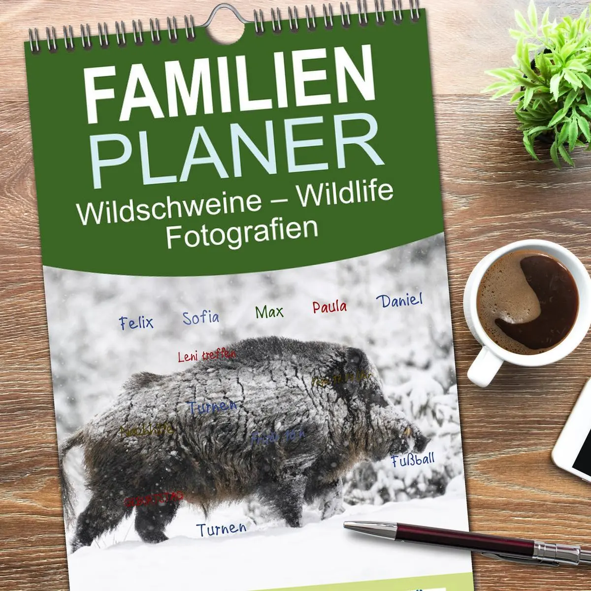 Bild: 9783516503180 | Familienplaner 2026 - Wildschweine - Wildlife Fotografien mit 5...