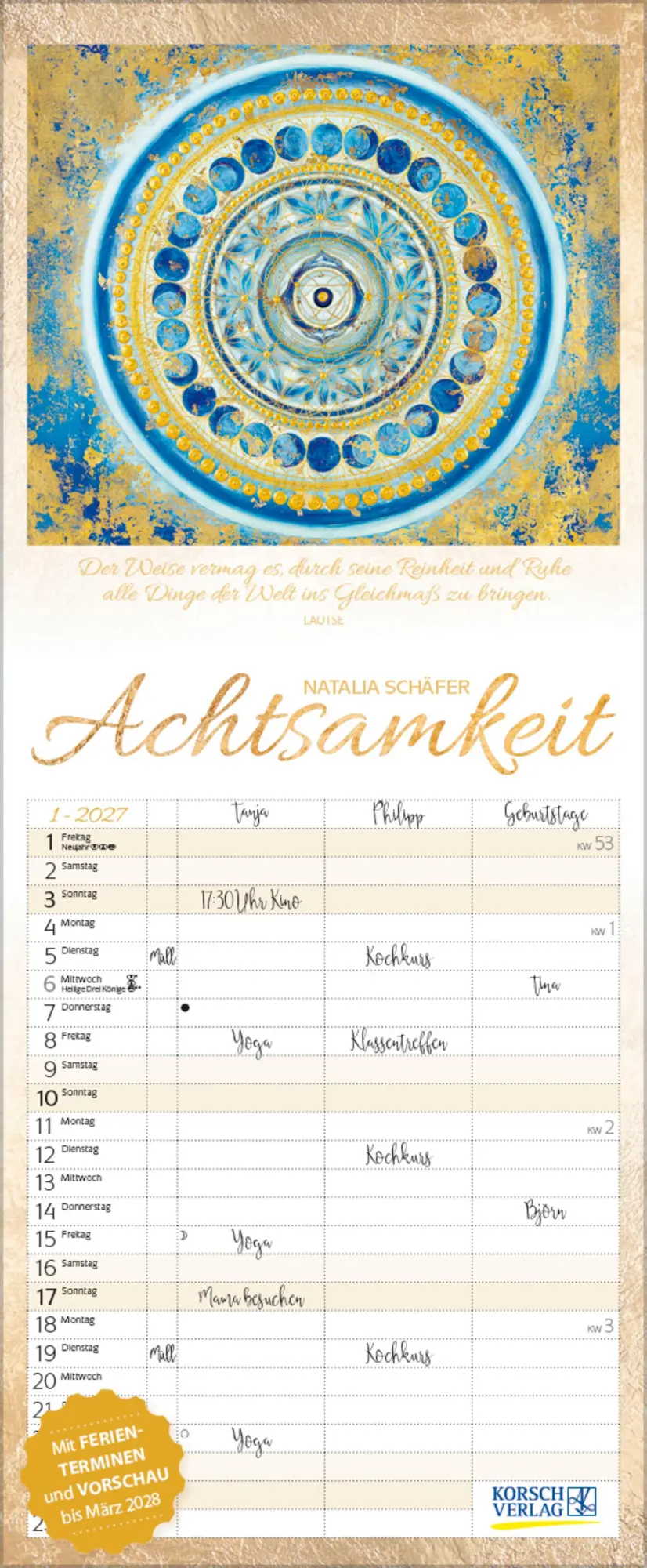 Cover: 9783819303180 | Achtsamkeit Timer für 2 2027 | Verlag Korsch | Kalender | 14 S. | 2027