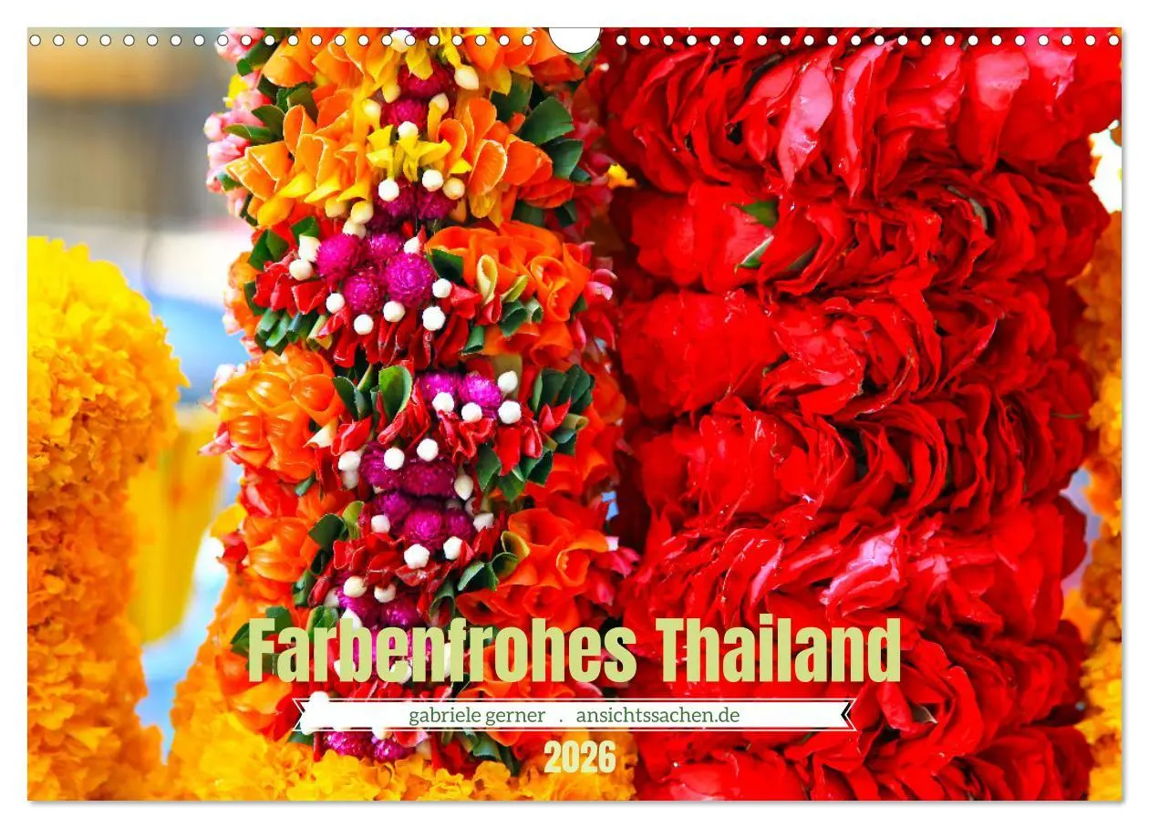 Cover: 9783457573280 | Farbenfrohes Thailand (Wandkalender 2026 DIN A3 quer), CALVENDO...