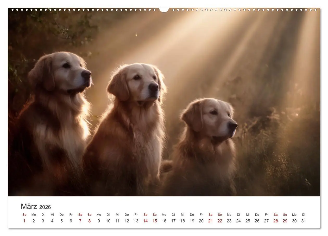 Bild: 9783516593280 | Herz aus Gold - Retriever zum Verlieben (Wandkalender 2026 DIN A2...