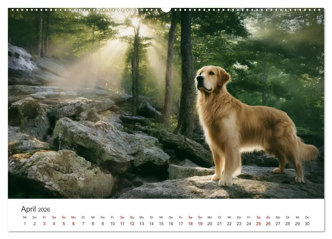 Bild: 9783516593280 | Herz aus Gold - Retriever zum Verlieben (Wandkalender 2026 DIN A2...