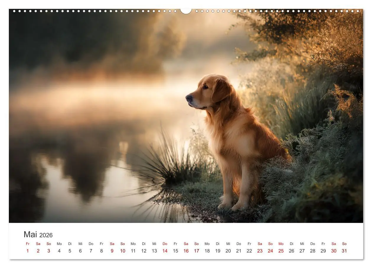 Bild: 9783516593280 | Herz aus Gold - Retriever zum Verlieben (Wandkalender 2026 DIN A2...