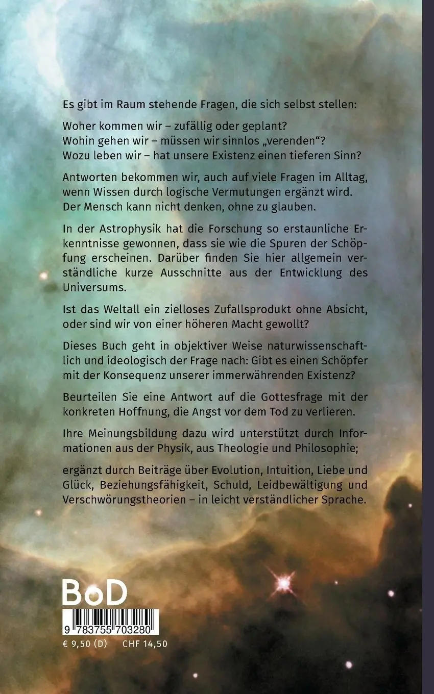 Rückseite: 9783755703280 | Spuren im Universum. Fußabdruck der Schöpfung | Hans Zirngibl | Buch